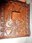 Leather Brown Cigarette Case Hand Crafted Signed