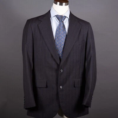 Blazer Southwick para Hombres 42R Gris Rayas Dos Botones Una Ventilación Chaqueta de Negocios Foto 1 de 4