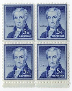 Scott #1038 James Monroe Block of 4 Stamps - MNH #1 - Picture 1 of 1
