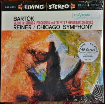 AUDIOPHILE CLASSIC RECORDS BARTOK Music String Percussion 180g  #4x45rpm LP SS  - Image 1 of 2