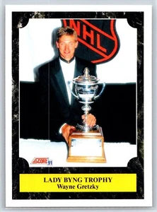 1991-92 Score American Wayne Gretzky Lady Byng Trophy Los Angeles Kings #434 - Picture 1 of 2