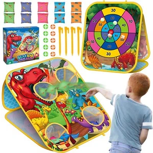 Bean Bag Toss Game Kids Outdoor Toys,Double-Sided Foldable Cornhole Board Bac... - Picture 1 of 8