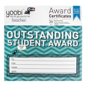 Certificados de premio yoobi, paquete de 36 - azul multicolor / agua - Imagen 1 de 3