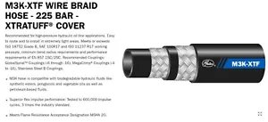3/8" x 80" Gates Braided Hydraulic Hose Abrasion, Fire, Oil, Weather Resistant - Picture 1 of 13