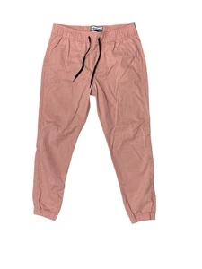 Beach Broa Herren Größe Large Kordelzug elastische Taille spitz zulaufendes Bein rosa Jogginghose - Bild 1 von 4