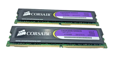 2x Corsair XMS2 CM2X2048-6400C5 2GB DDR2 800MHz PC2-6400 Desktop RAM Memory - Image 1 of 2