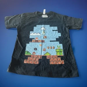 Boys Nintendo 8-Bit Mario Gameplay Silhouette Graphic Tee NEW NEVER WORN - Picture 1 of 3
