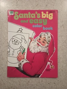 VTG. 1977 Whitman #1086 Santa's Big & Easy Coloring Book Christmas NEW FREE SHIP - Picture 1 of 4