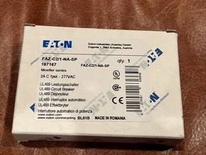 Eaton FAZ-C2/1-NA-SP , 2A Miniature Circuit Circuit Breaker, New in Box - Picture 1 of 2