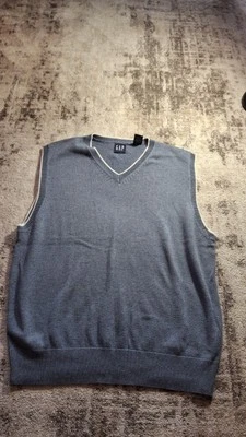Gap Sweater Vest Mens Medium  Blue See Pictures - Image 1 of 4