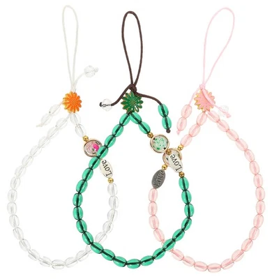  3 Pcs Handy Umhängeband Handy-Armband Handschlaufe Mit Handyanhänger - Bild 1 von 4