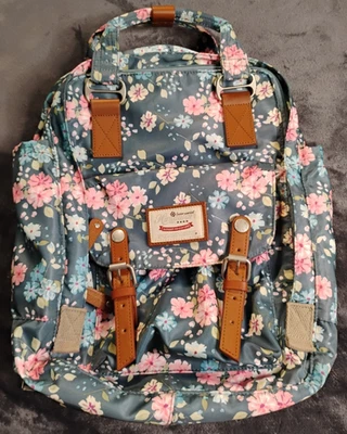 Himawari Outdoor Adventure Floral Pattern Water Resisistant Laptop Backpack - Image 1 of 4