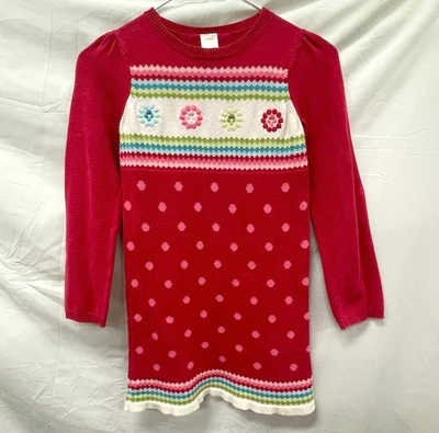 Gymboree Red Sweater Dress Long Sleeve Girls Size 7 - Image 1 of 4