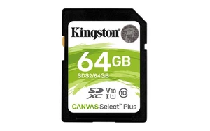 Kingston Canvas Select Plus 64GB SD Card Class 10 UHS I for Full HD 4K Video - Picture 1 of 6