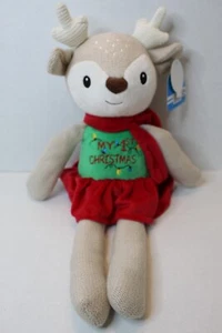 My 1st Christmas Baby Knit Plush Deer Spark Create Imagine Soft Doll 16" w/Tags - Picture 1 of 7