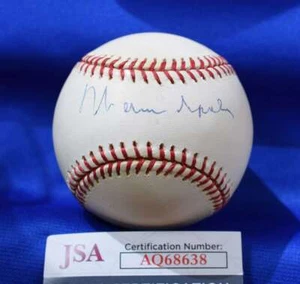 Warren Spahn JSA Cert Autograph National League ONL Signed Baseball 2 - Picture 1 of 2