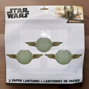 Star Wars The Mandalorian The Child Baby Yoda 3 Papierlaternen 9,5" 3 Paar {OO} - Bild 1 von 10