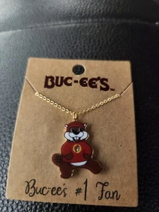 NEW Buc-ee’s Necklace with Charm Buccees Buc ees #1 Fan NWT Beaver Logo Jewelry - Picture 1 of 1