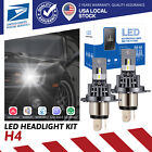 A Pair H4 9003 HB2 LED Headlight Bulbs High Low Beam Super Bright For Ford Focus