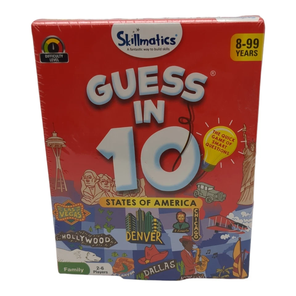 Skillmatics Guess In 10 Educational Game States Of America