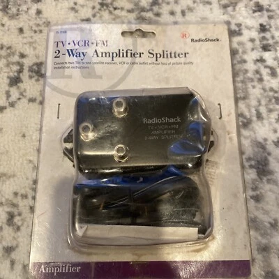 RADIOSHACK TV VCR FM AMPLIFIER 2-WAY SPLITTER Cat No: 15-1116B - Image 1 of 4
