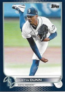 2022 Topps Series 1 JUSTIN DUNN Royal Blue Parallel - SEATTLE MARINERS - #185 - Picture 1 of 1
