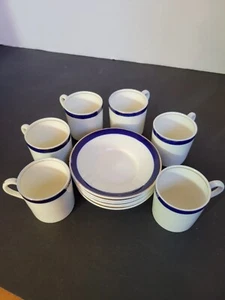 W. H. Grindley England Cobalt Gold Trim Espresson Cup Saucer Set, GRI287 - Picture 1 of 5