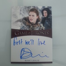 GAME OF THRONES Rose Leslie as Ygritte Season 8 Inscription Autograph Card Snow