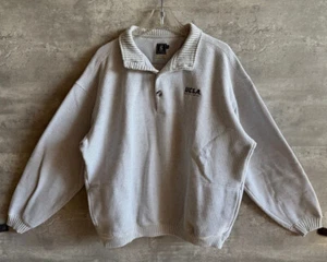 Vintage Gear for Sports Trinidad Cowl UCLA Law Gray Waffle Knit Sweater Size XL - Picture 1 of 6