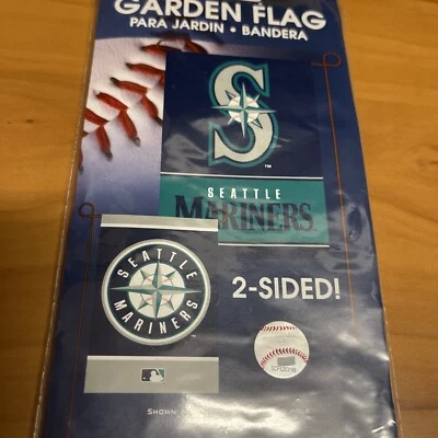 WinCraft MLB Seattle Mariners Flag 12" x 18" Garden Style Double Sided Flag - Image 1 of 4