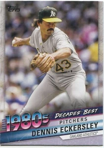 DENNIS ECKERSLEY 2020 Topps Series 2  1980s Decades' Best - ATHLETICS - #DB-70 - Picture 1 of 1