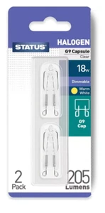 Paquete de lámparas cápsula de larga duración regulables de bombillas halógenas G9 18w = 25w. Paquetes múltiples - Imagen 1 de 2