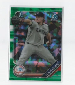 T.J. Sikkema 2019 1st Bowman Chrome Draft Sapphire 37/50 - Picture 1 of 1