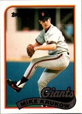 1989 Topps  #125   Mike Krukow    Pitcher    San Francisco Giants  FREE shipping