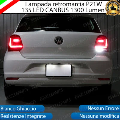 ESL LAMPADA RETROMARCIA P21W LED CANBUS VOLKSWAGEN POLO 6C 6R 6000K NO ERRORE