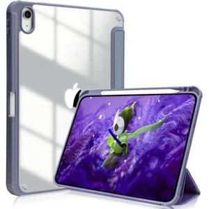 Transparent iPad case with Pencil Holder - Slim Fit - Smart Cover - Picture 1 of 13