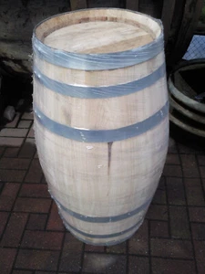 150 litros puros nuevos barril de madera de castaño barril de madera H.107, D.59 cm barril de agua barril decorativo - Imagen 1 de 1