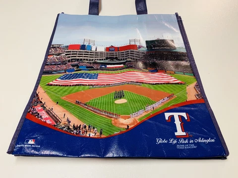 Texas Rangers Globe Life Park Reusable Shopping Bag Cover