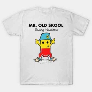 mr old skool raver music school 90s rave clubbing festival funny retro t shirt - Picture 1 of 1