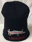 Cherokee 6 Piper Aircraft Embroidered Black Beanie Knit Hat