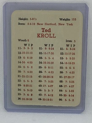 Juego de golf profesional APBA 1962 Ted Kroll Foto 1 de 2