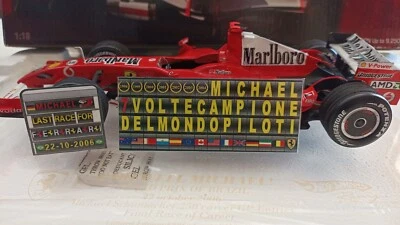 FERRARI 248 F1 M. SCHUMACHER G.P.  BRAZIL  HOT WHEELS  1/18  RARE. - Immagine 1 di 4