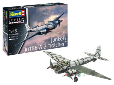 KIT MODELLINO AEREO STATICO REVELL JUNKERS JU188 A-2 RACHER MODELLISMO 1/48 - Immagine 1 di 4