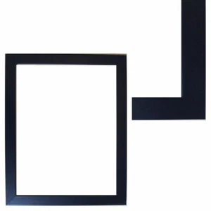 Wood Picture Frame (I) Stretched Canvas Art Board, Ultramarine Blue 9"x12" - Picture 1 of 7