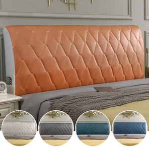 Elastic Luxury Bed Head Cover Bed Back Protector Cover Headboard Dustproof - Picture 1 of 15