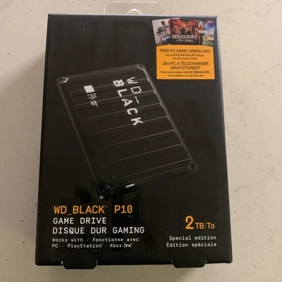 WB Black P10 For Xbox Pc Or PlayStation 2TB External USB Portable Game Drive - Image 1 of 4