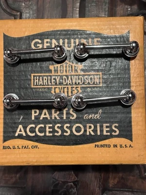 RARE 1930s HARLEY DAVIDSON SADDLE BAG TOWEL ROD HANGERS  - Image 1 of 4