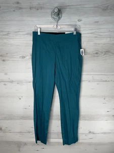 Old Navy Hose Damen 10 grün WOW Pant Baldachin Seitenreißverschluss Baumwolle Stretch Slim - Bild 1 von 13