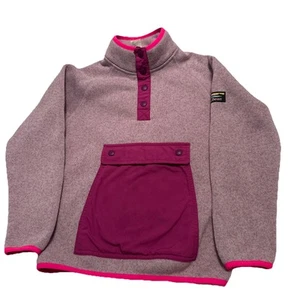 Kids LL Bean Sweater Fleece, Half Snap, Lavender Ice Size Small (8) - Picture 1 of 7