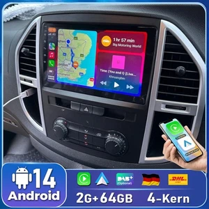 2G+64G Carplay Für Mercedes Benz Vito 3 W447 2014-2020 Android 14 Autoradio GPS - Bild 1 von 13